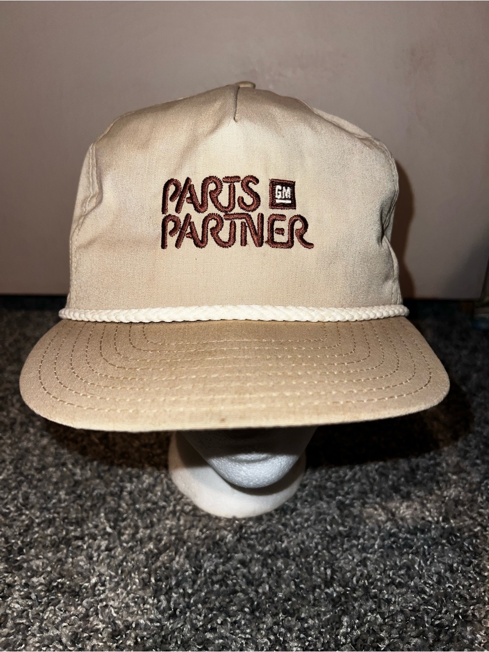 Parts Partner Beige Rope-Trim Hat